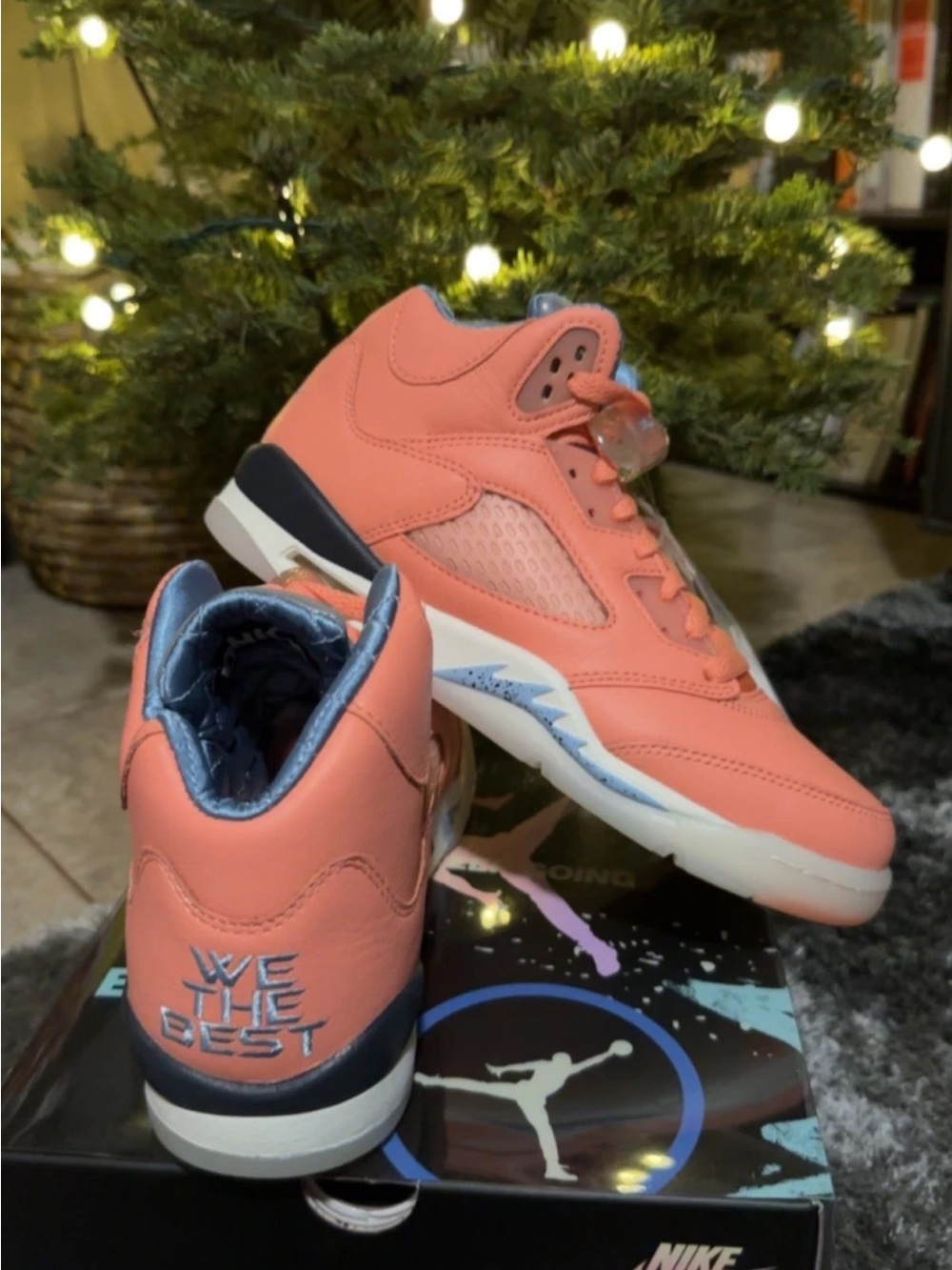 Nike Air Jordan 5 Retro Coral with Navy Accents
